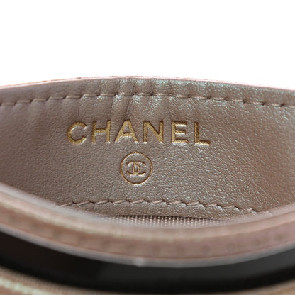 Chanel Iridescent Caviar Quilted Card Holder Beige 6 of 10