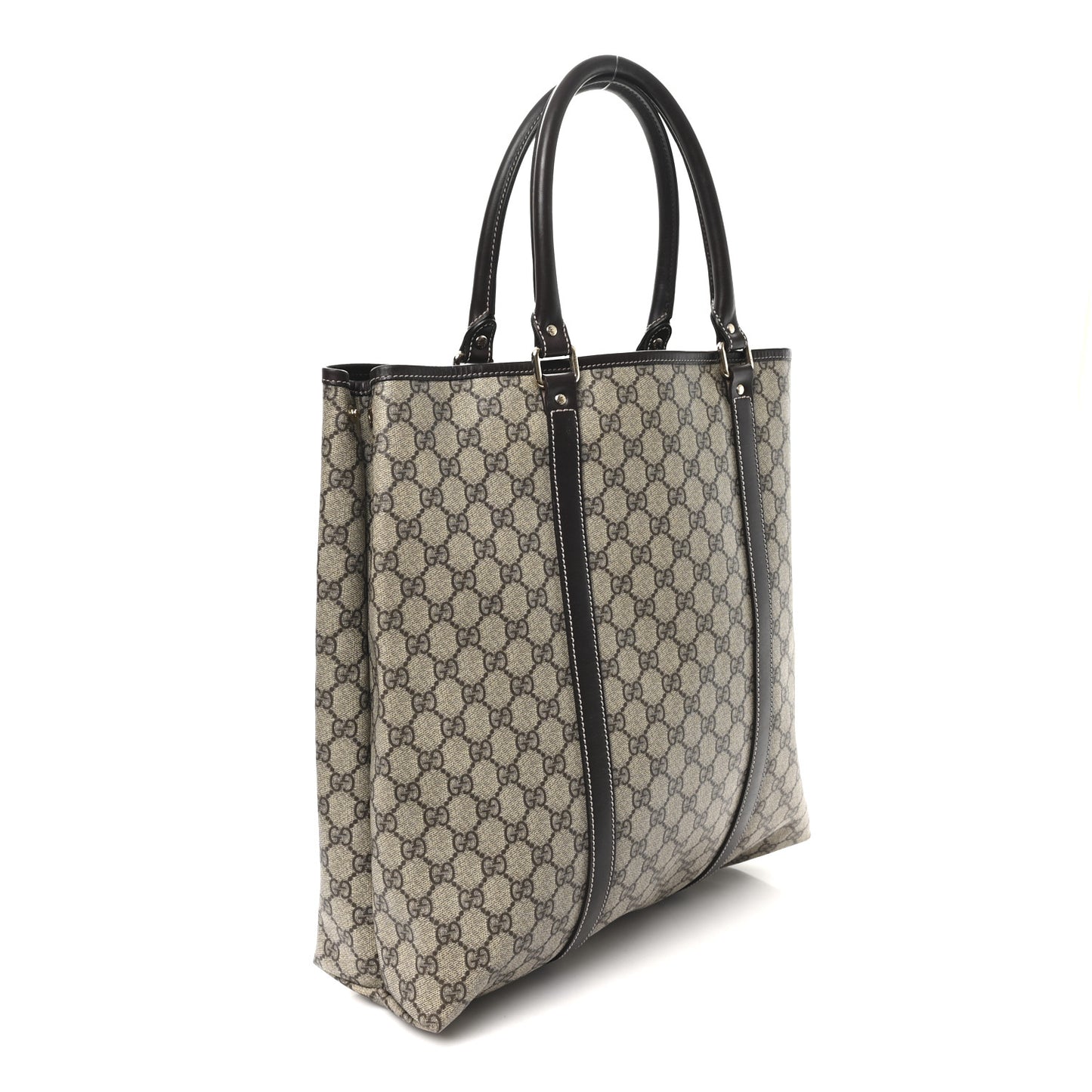 GG Plus Monogram Joy Vertical Tote Dark Brown