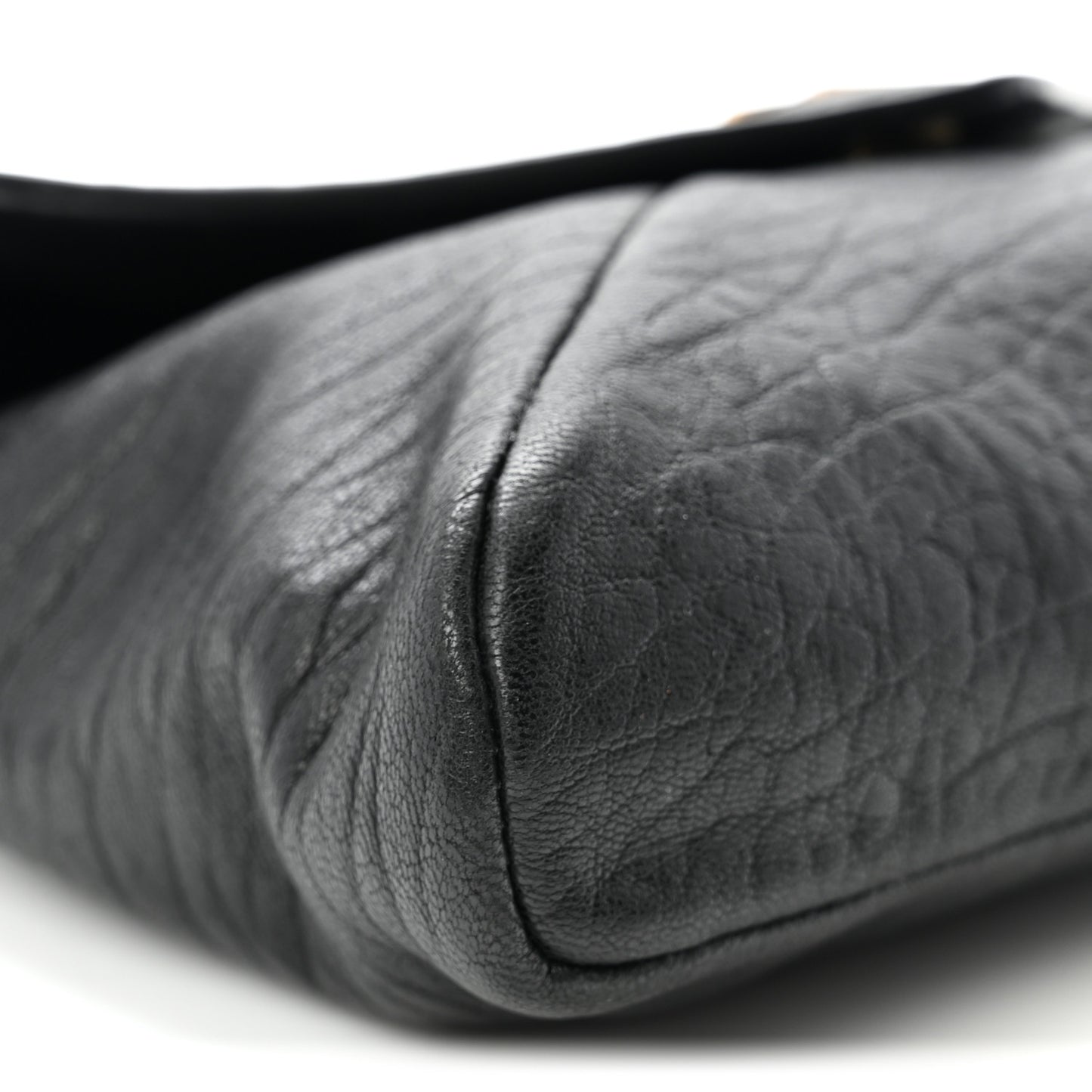 Supple Lambskin Small Cassandre Chain Pouch Black
