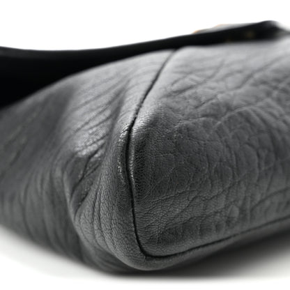 Saint Laurent Supple Lambskin Small Cassandre Chain Pouch Black 9 of 10