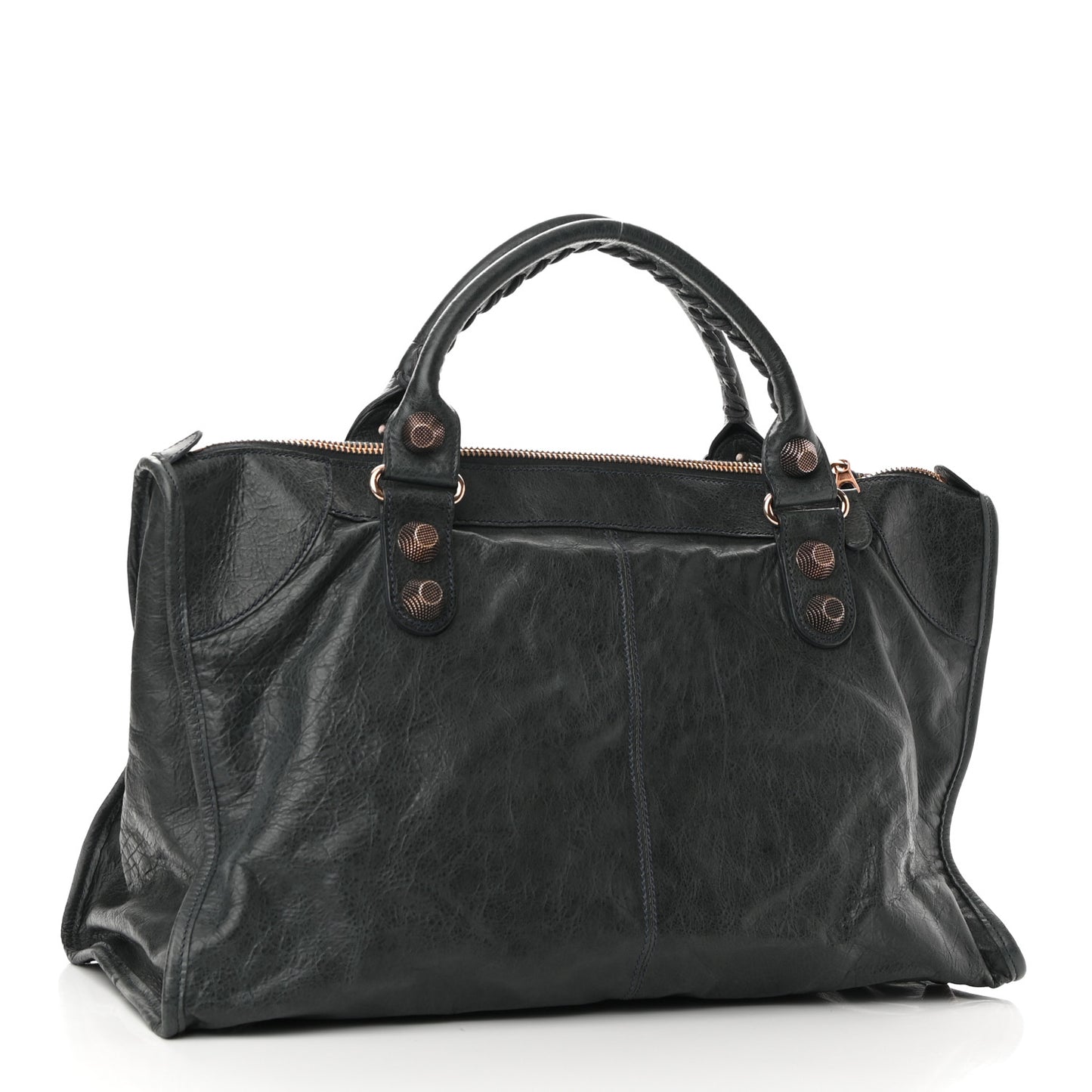 Agneau Giant 21 Rose Gold Hardware Work Anthracite