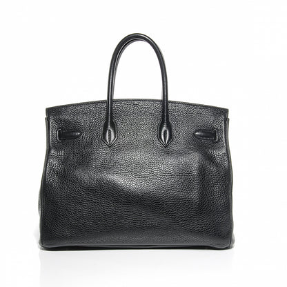 Hermes Taurillon Clemence Birkin 35 Black 5 of 7