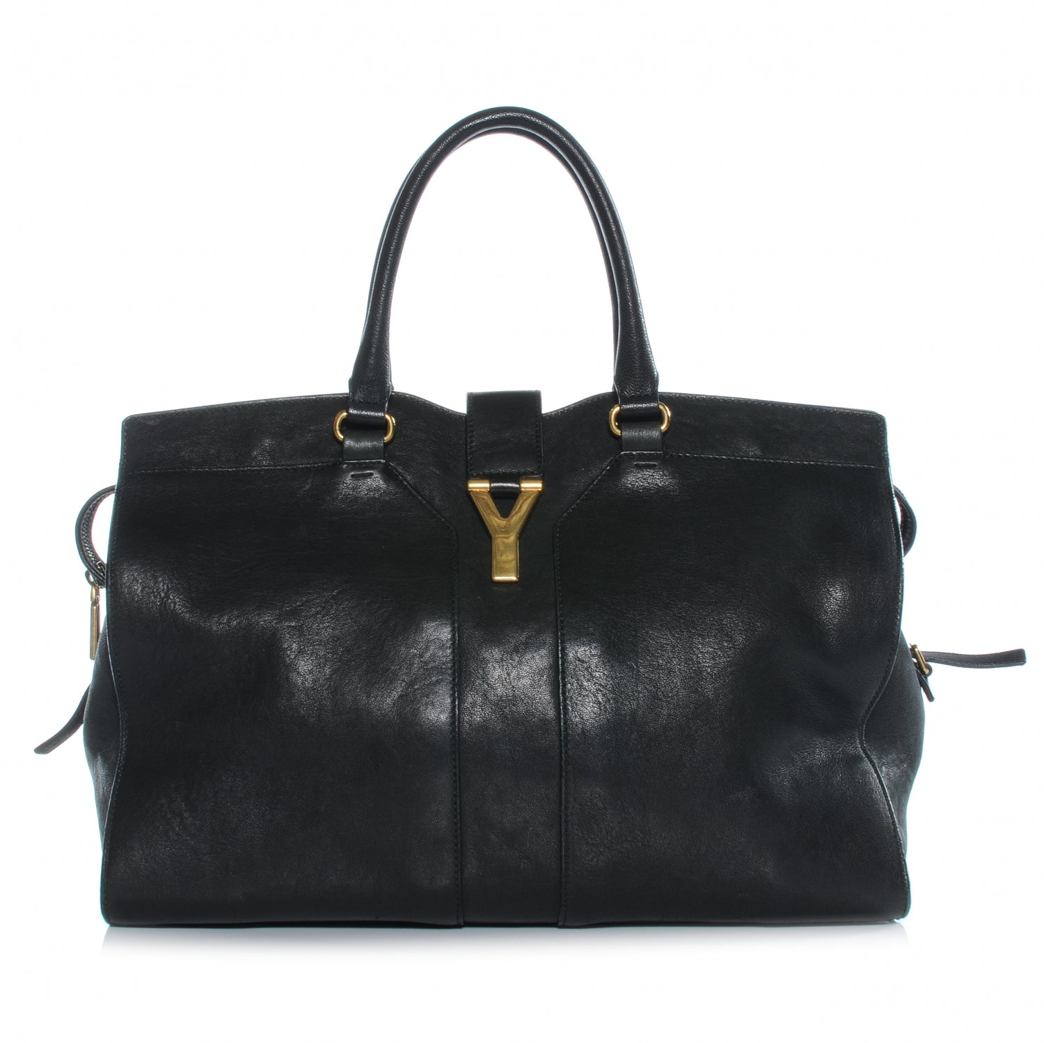 Saint Laurent Leather Large Cabas Chyc Black 1 of 7