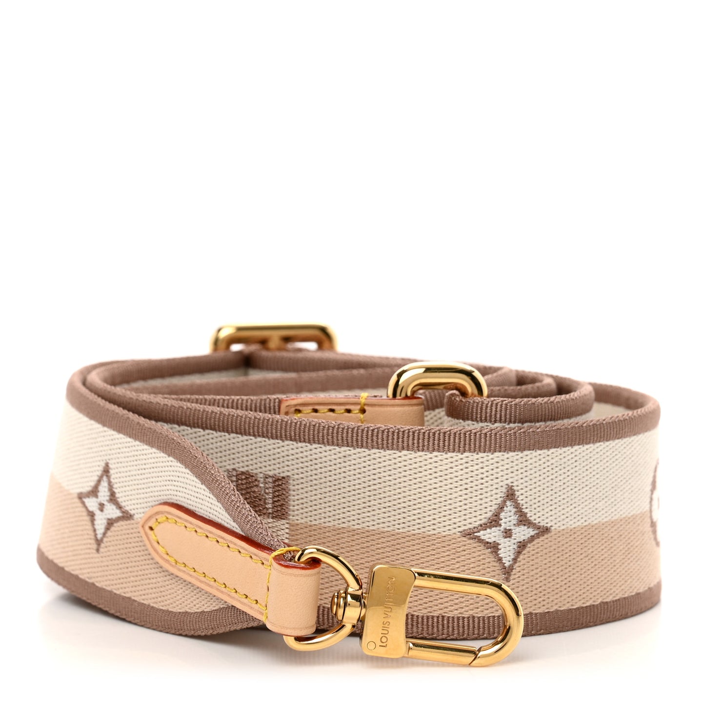 Jacquard Neverfull BB Shoulder Strap Beige Brown