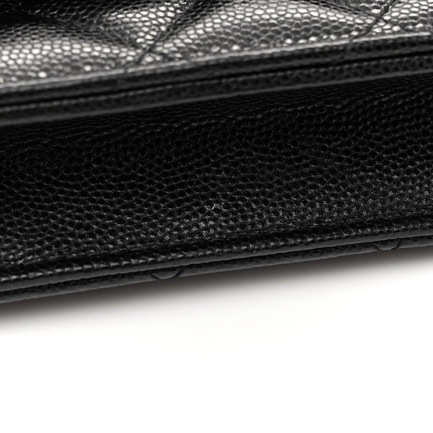 Caviar Quilted My Everything Wallet On Chain WOC Black