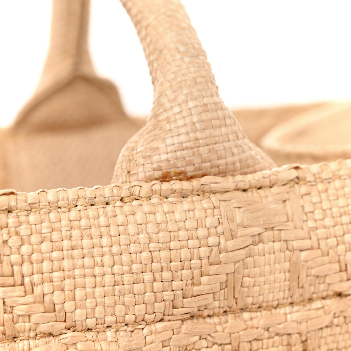 CHRISTIAN DIOR Raffia Cannage Medium Book Tote Natural
