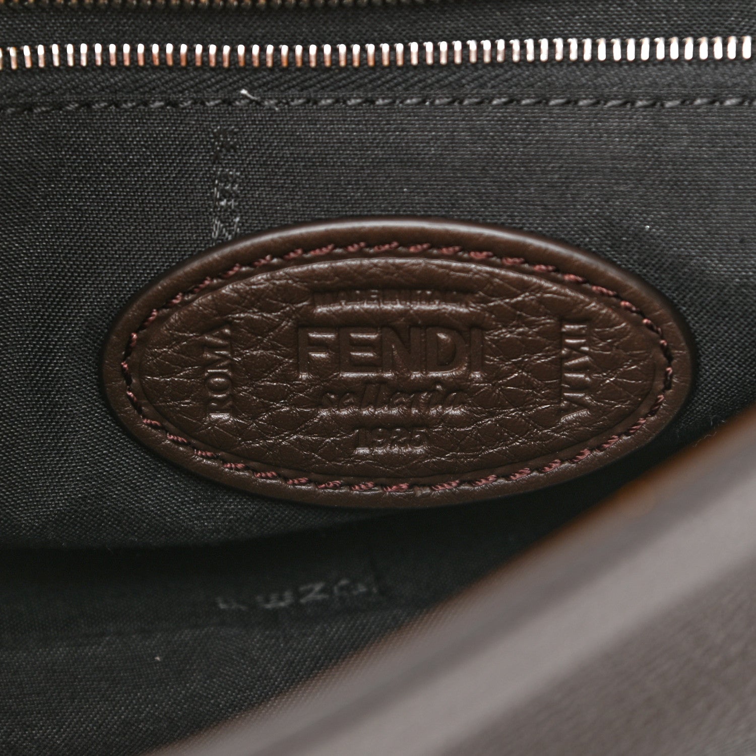 Fendi Calfskin Romano Selleria Belt Baguette Bag Ebano 6 of 11