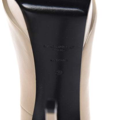 Saint Laurent Calfskin Cap Toe Janis 105 Platform Pumps 39 Powder 10 of 12