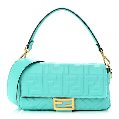 Fendi Nappa FF 1974 Embossed Baguette Tiffany 1 of 13