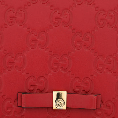 Gucci Guccissima Signature Bowy Chain Wallet Hibiscus Red 11 of 14