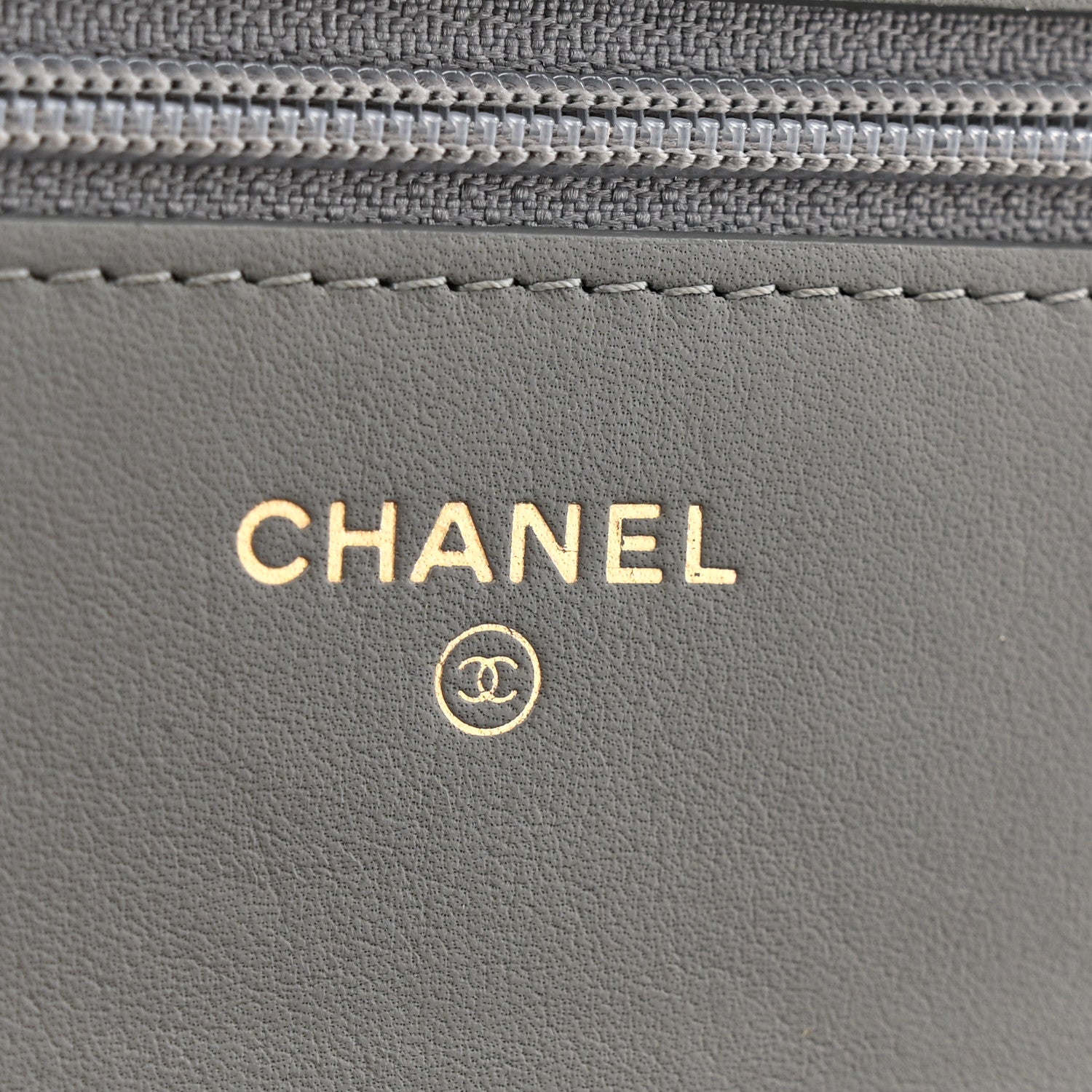 Chanel Lambskin Quilted Boy Wallet On Chain WOC Grey 6 of 18