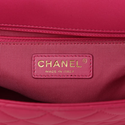 Chanel Lambskin Quilted Medium Mademoiselle Chic Flap Fuchsia 6 of 14