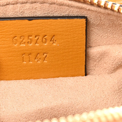 Gucci GG Supreme Monogram Textured Calfskin Retro Interlocking G Travel Pouch Beige Yellow 8 of 8