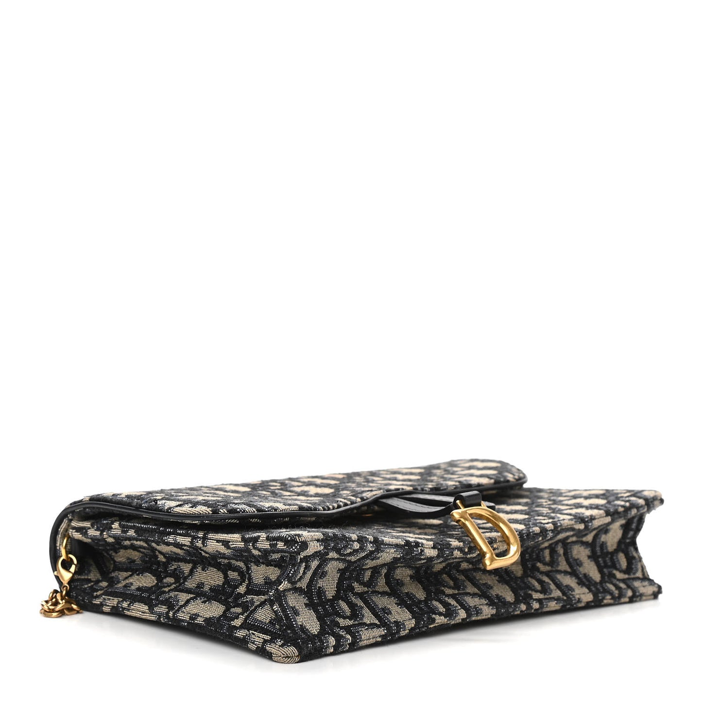 Oblique Saddle Chain Pouch Blue