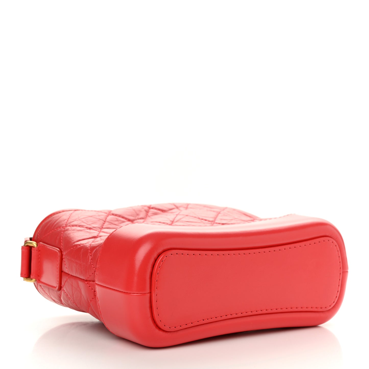 Aged Calfskin Quilted Small Gabrielle Hobo Red