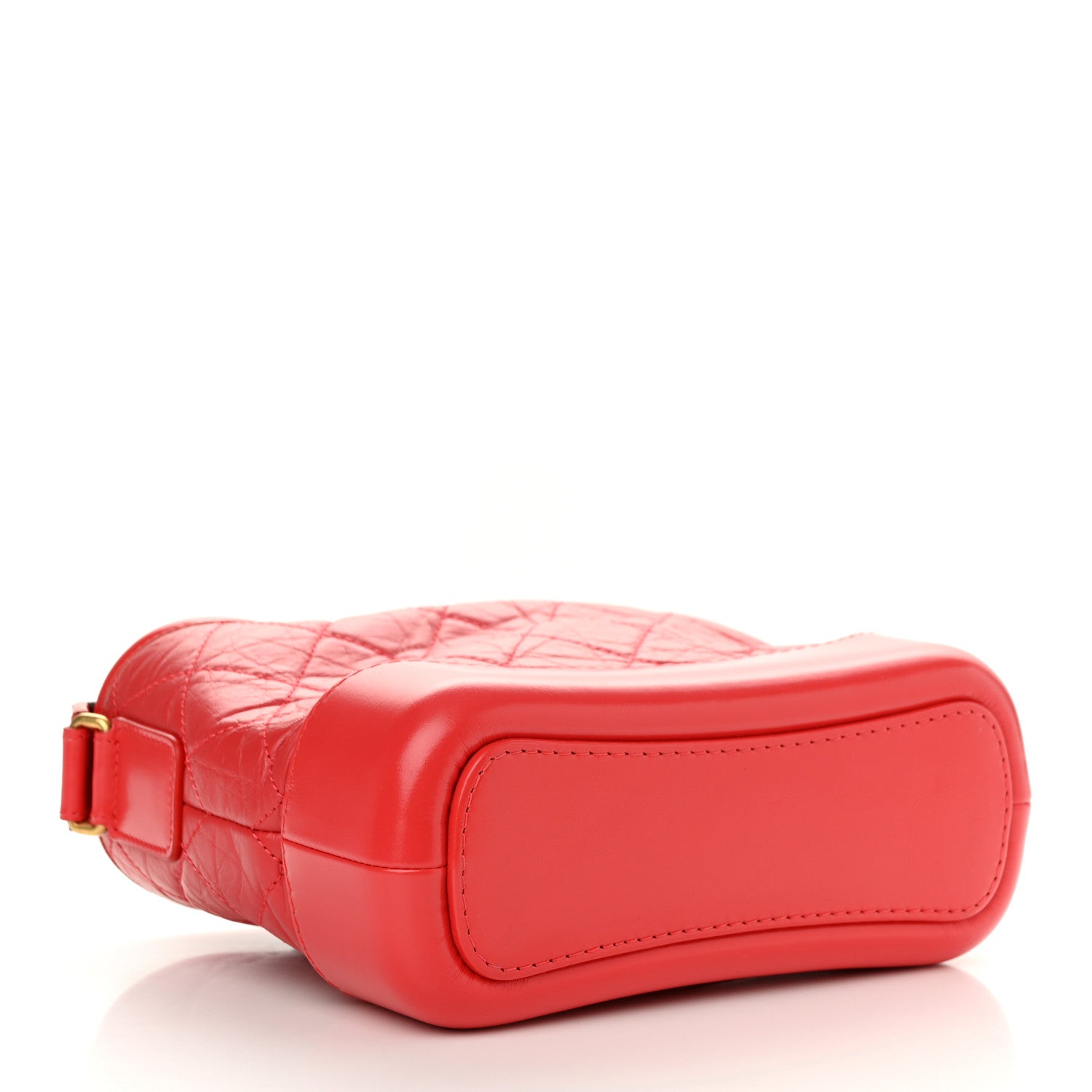 Chanel Aged Calfskin Quilted Small Gabrielle Hobo Red 4 of 11