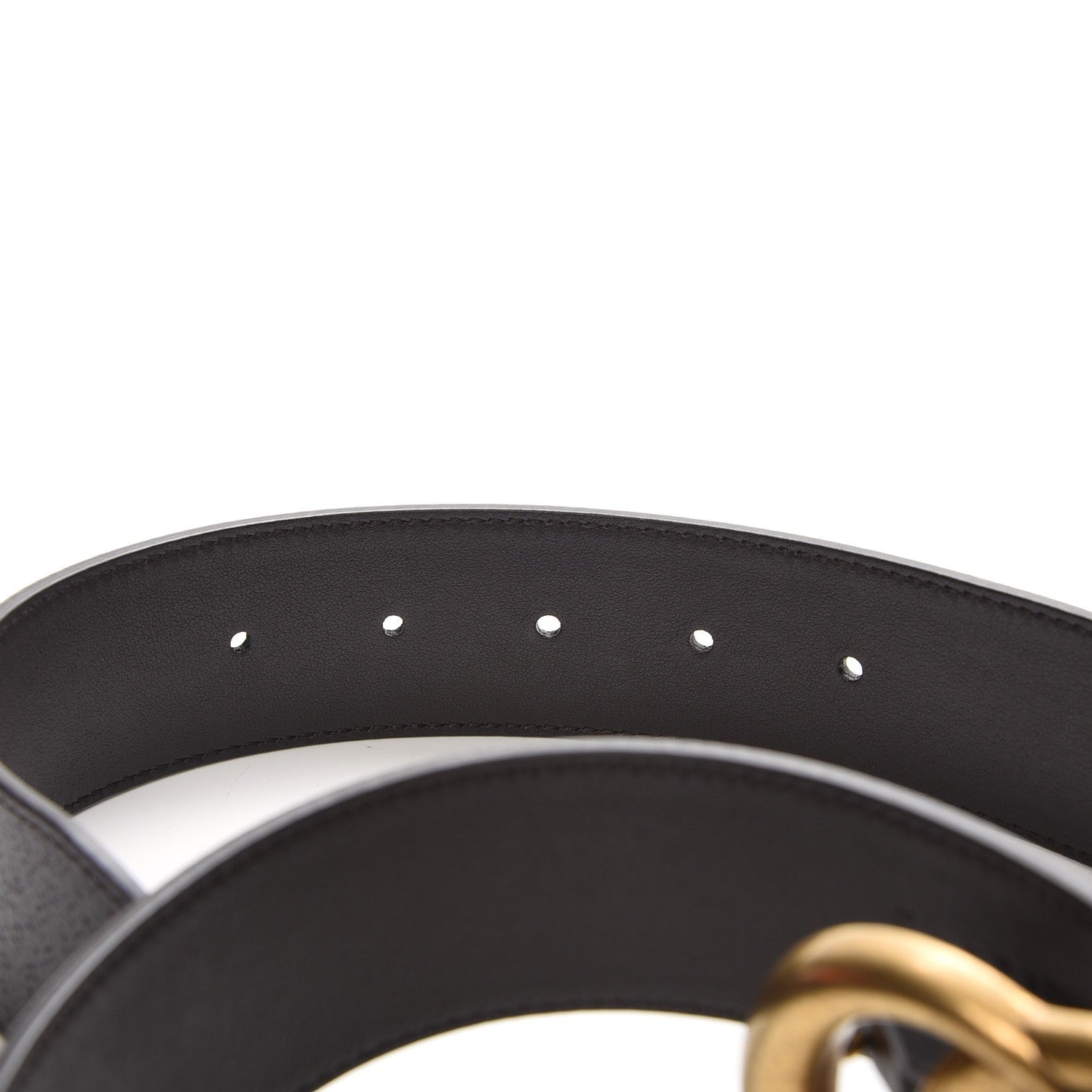 Gucci Textured Dollar Calfskin Double G 40mm Belt 75 30 Dark Cocoa 5 of 6