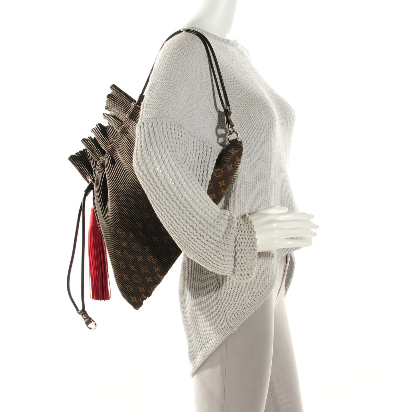Monogram Canvas Pleated Explorer Bag MM
