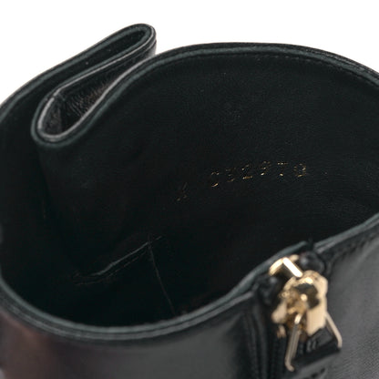 Chanel Lambskin Pearl Short Boots 35 Black Gold 8 of 9