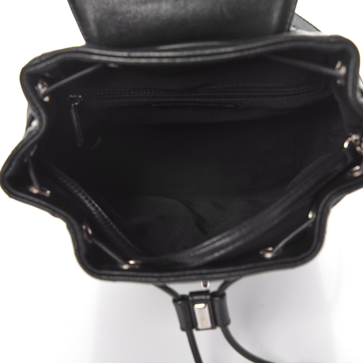Chanel Calfskin Mini Coco Chevron Backpack Black 5 of 8