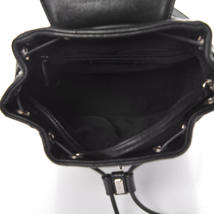 Chanel Calfskin Mini Coco Chevron Backpack Black 5 of 8