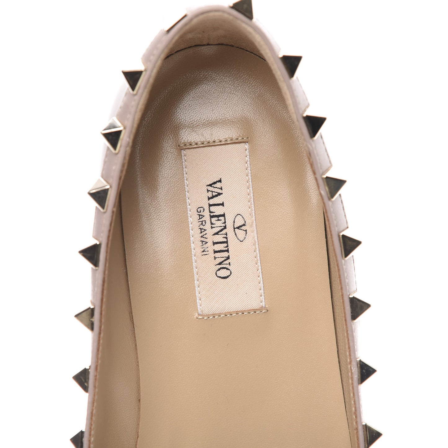 Patent Rockstud Ballerina Flats 38 Poudre