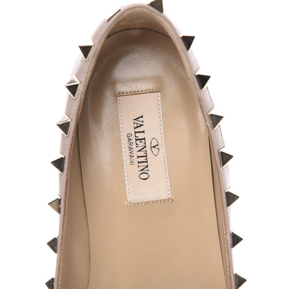 Valentino Garavani Patent Rockstud Ballerina Flats 38 Poudre 6 of 9
