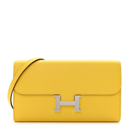 Hermes Epsom Constance Long Wallet To Go Jaune de Naples 1 of 8