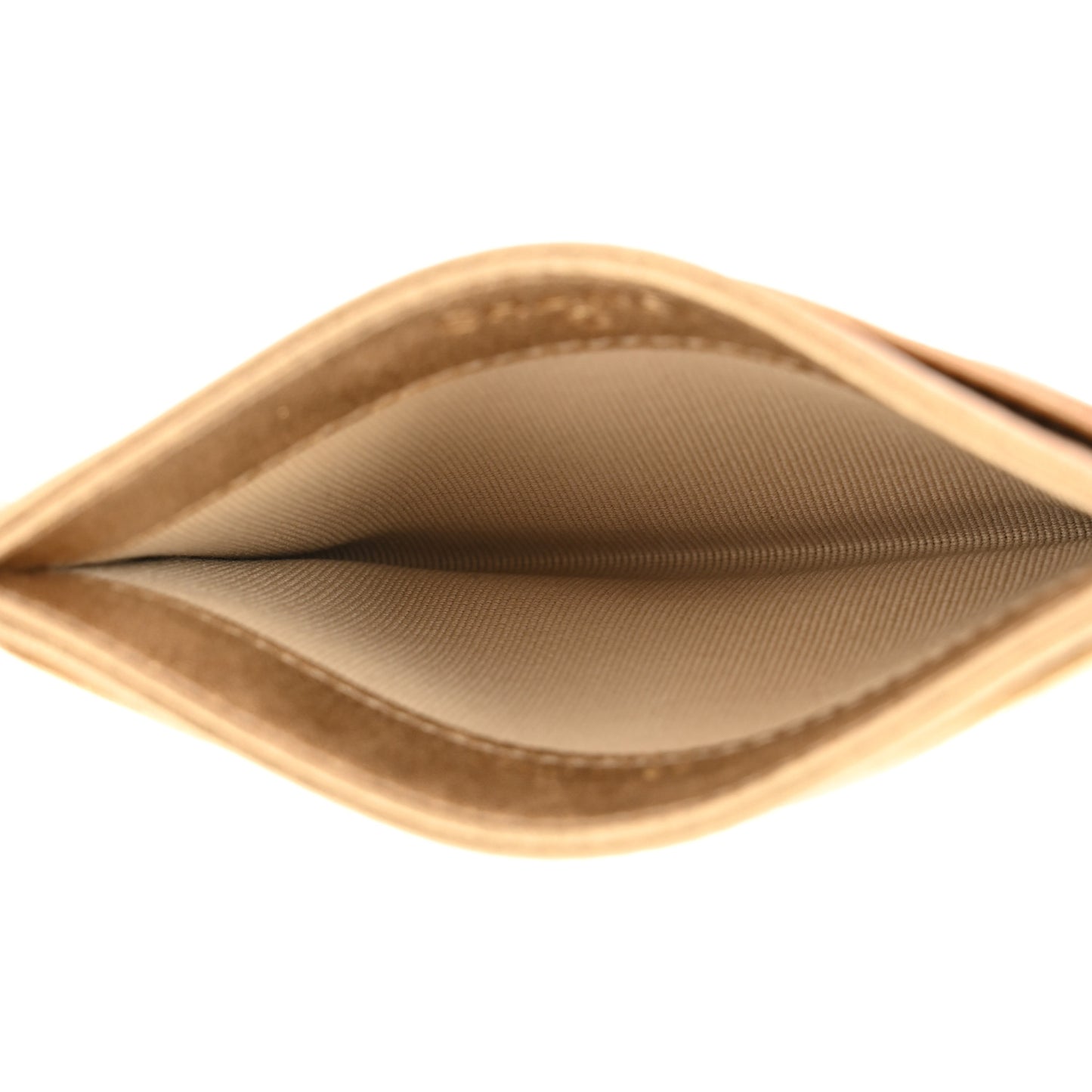 Metallic Lambskin Quilted CC Card Holder Gold