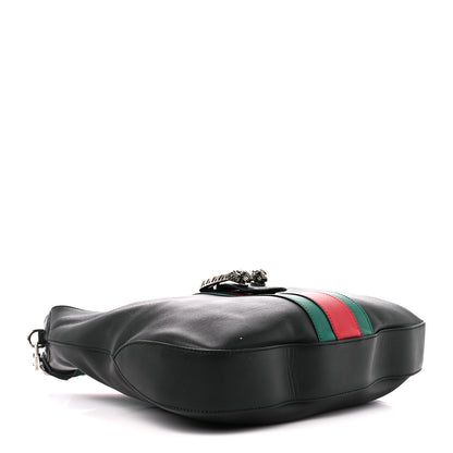 Gucci Calfskin Web Stripe Medium Dionysus Hobo Black 4 of 11