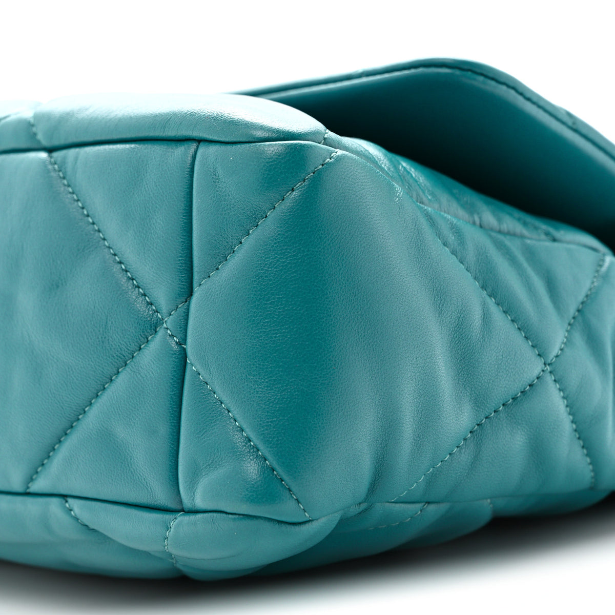 Chanel Lambskin Quilted Large Chanel 19 Flap Dark Green 8 of 10