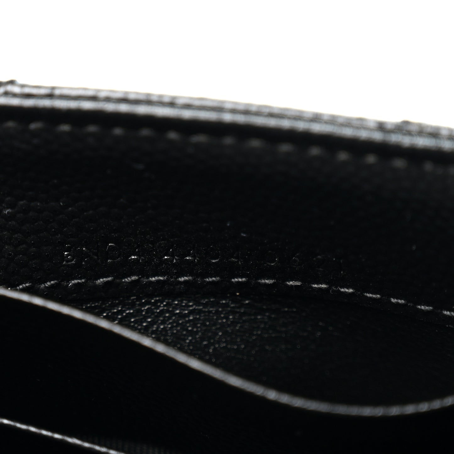 Grain De Poudre Matelasse Chevron Small Monogram Envelope Wallet Black