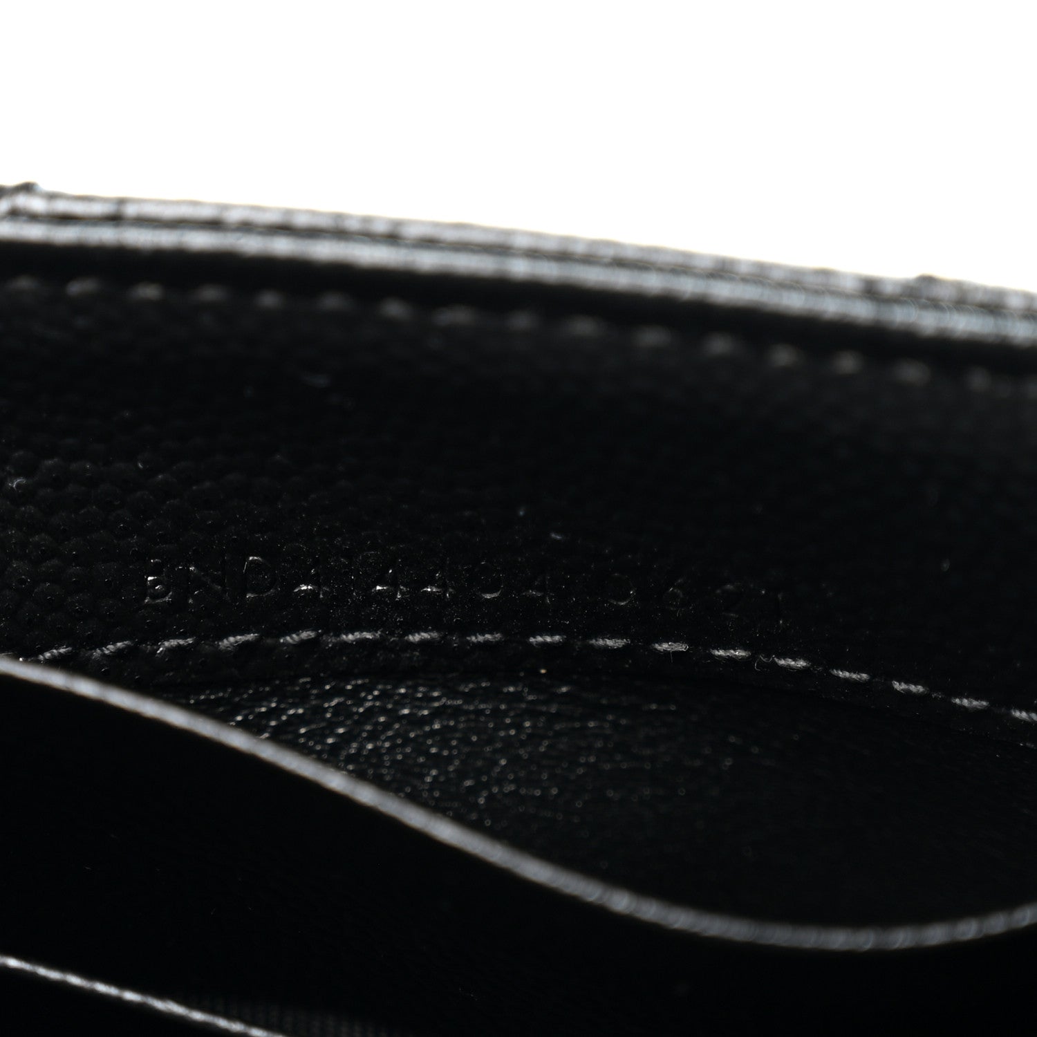 Saint Laurent Grain De Poudre Matelasse Chevron Small Monogram Envelope Wallet Black 7 of 11