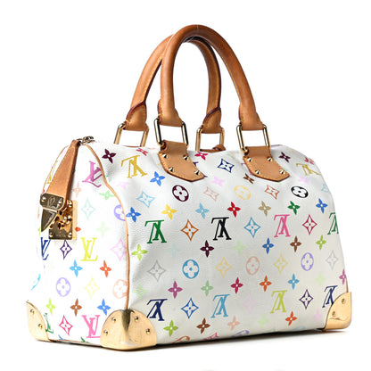 Louis Vuitton Monogram Multicolor Speedy 30 White 2 of 4