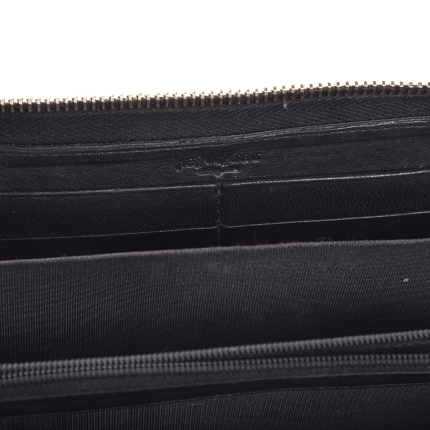 Patent Y Mail Zip Around Wallet Black