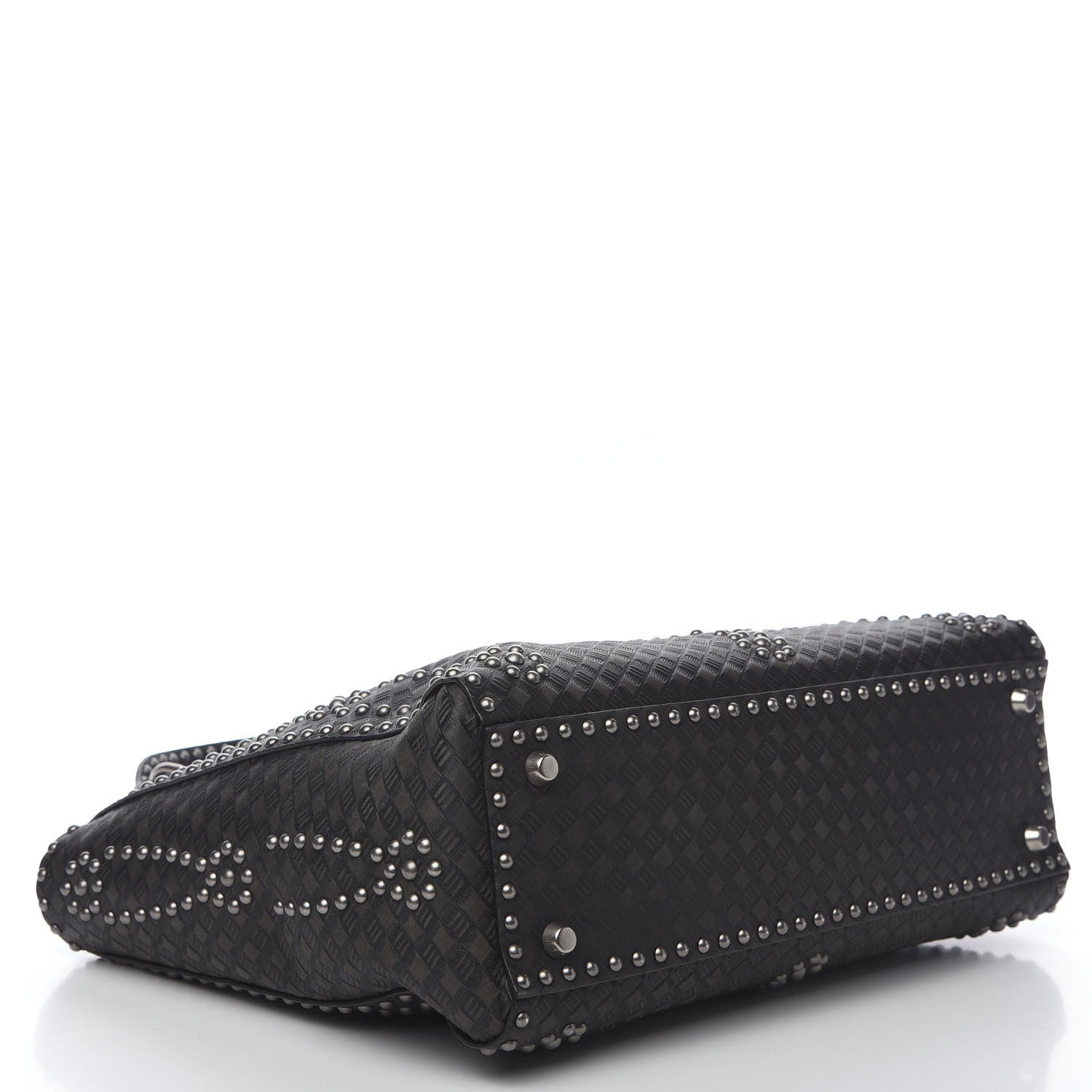 Christian Dior Calfskin Studded Large Lady Dior Black 3 of 8