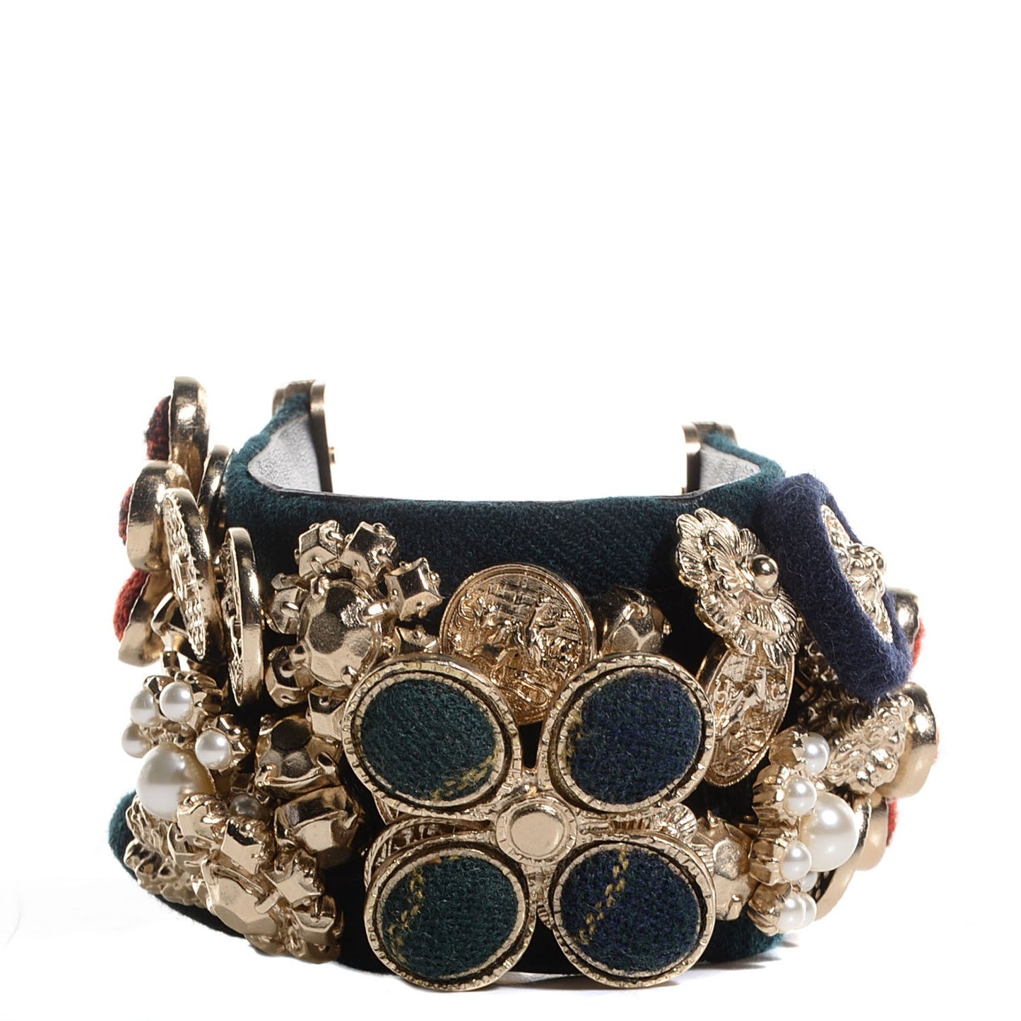 Tartan Tweed Paris Edinburgh Bracelet Gold