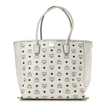MCM Visetos Shopper Tote White 1 of 11