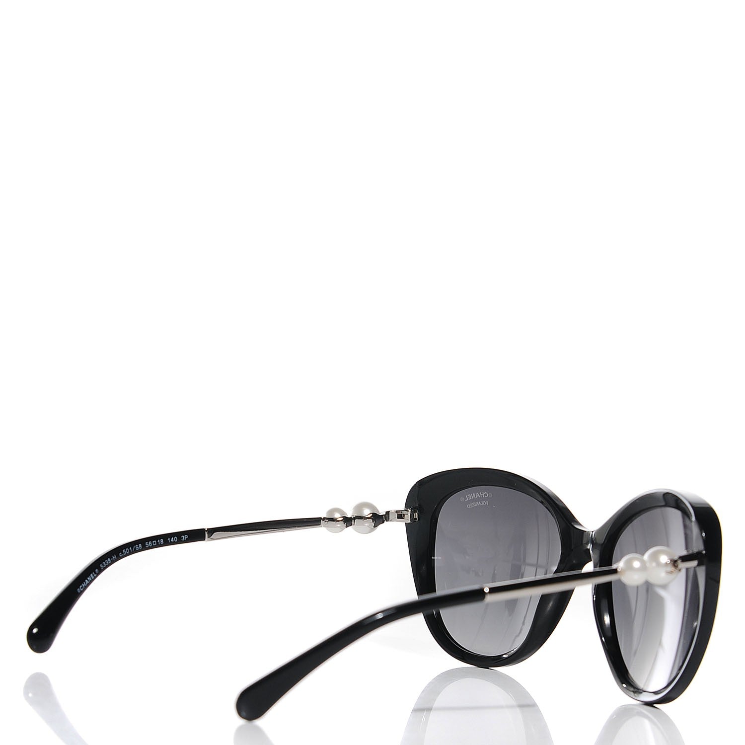 Chanel Butterfly Pearl Polarized Sunglasses 5338-H Black 3 of 6