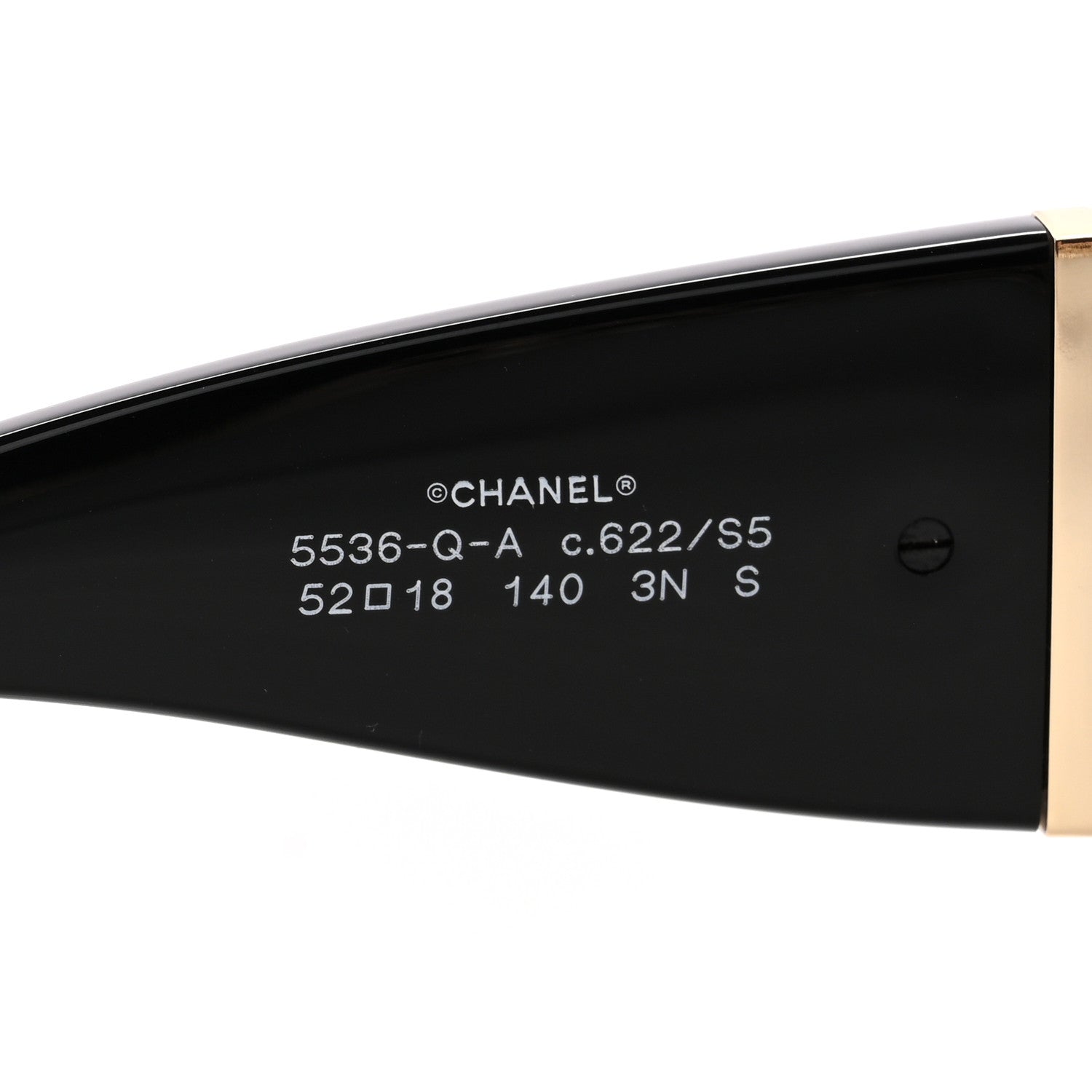 Chanel Acetate Calfskin Chain CC Sunglasses 5536-Q-A Black 1813670