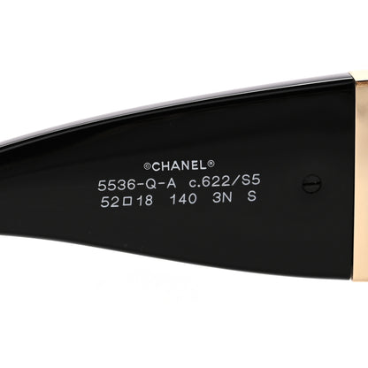 Chanel Acetate Calfskin Chain CC Sunglasses 5536-Q-A Black 5 of 7
