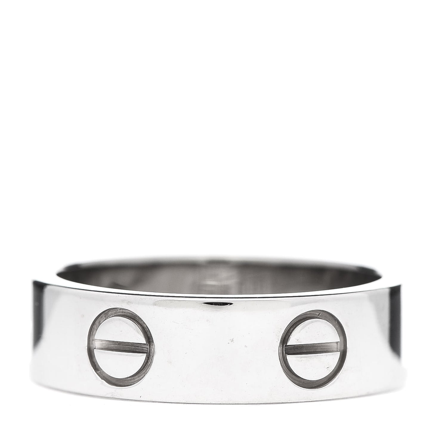 18K White Gold 5.5mm LOVE Ring 54 6.75