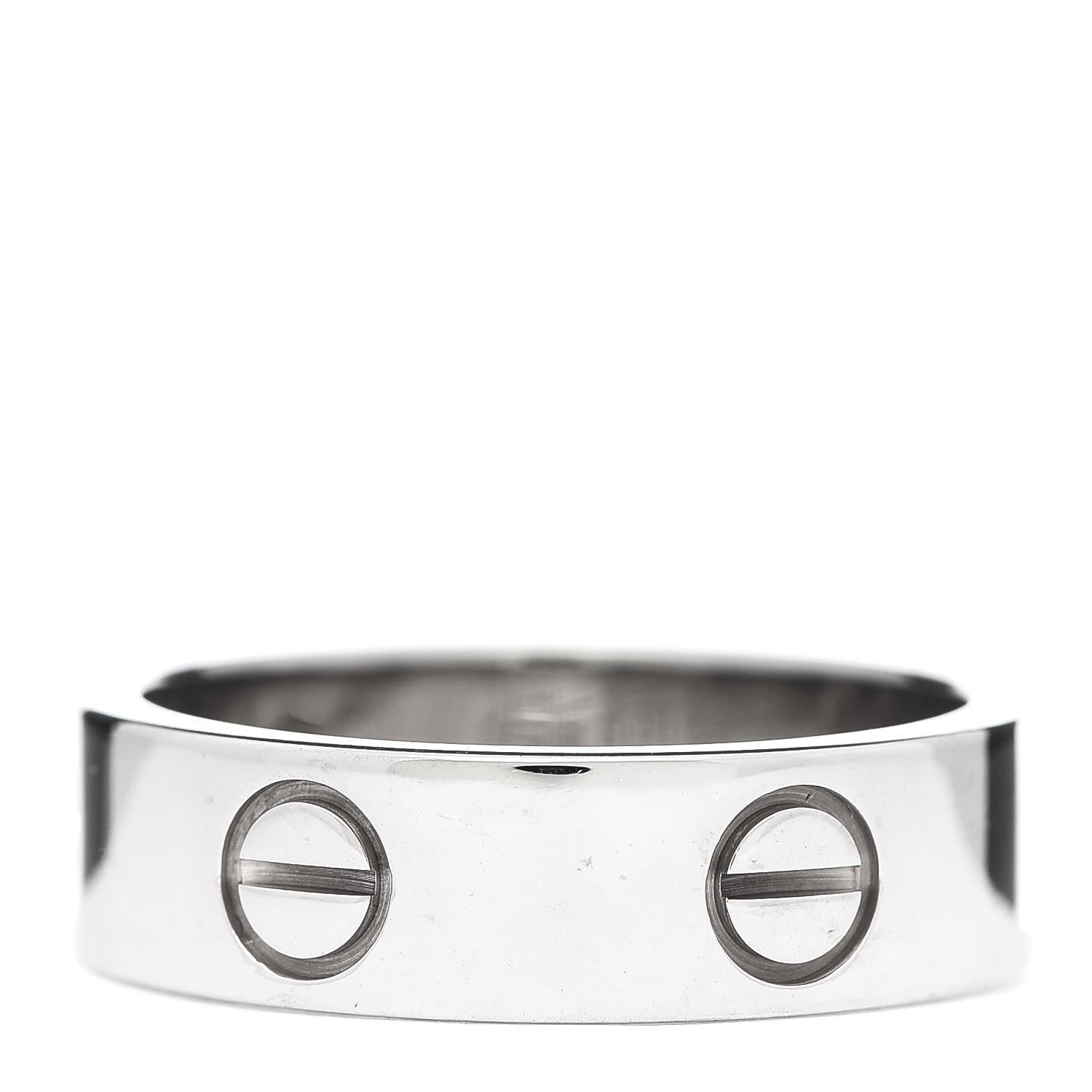 Cartier 18K White Gold 5.5mm LOVE Ring 54 6.75 3 of 4