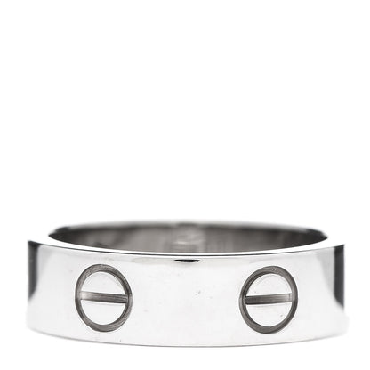 Cartier 18K White Gold 5.5mm LOVE Ring 54 6.75 3 of 4