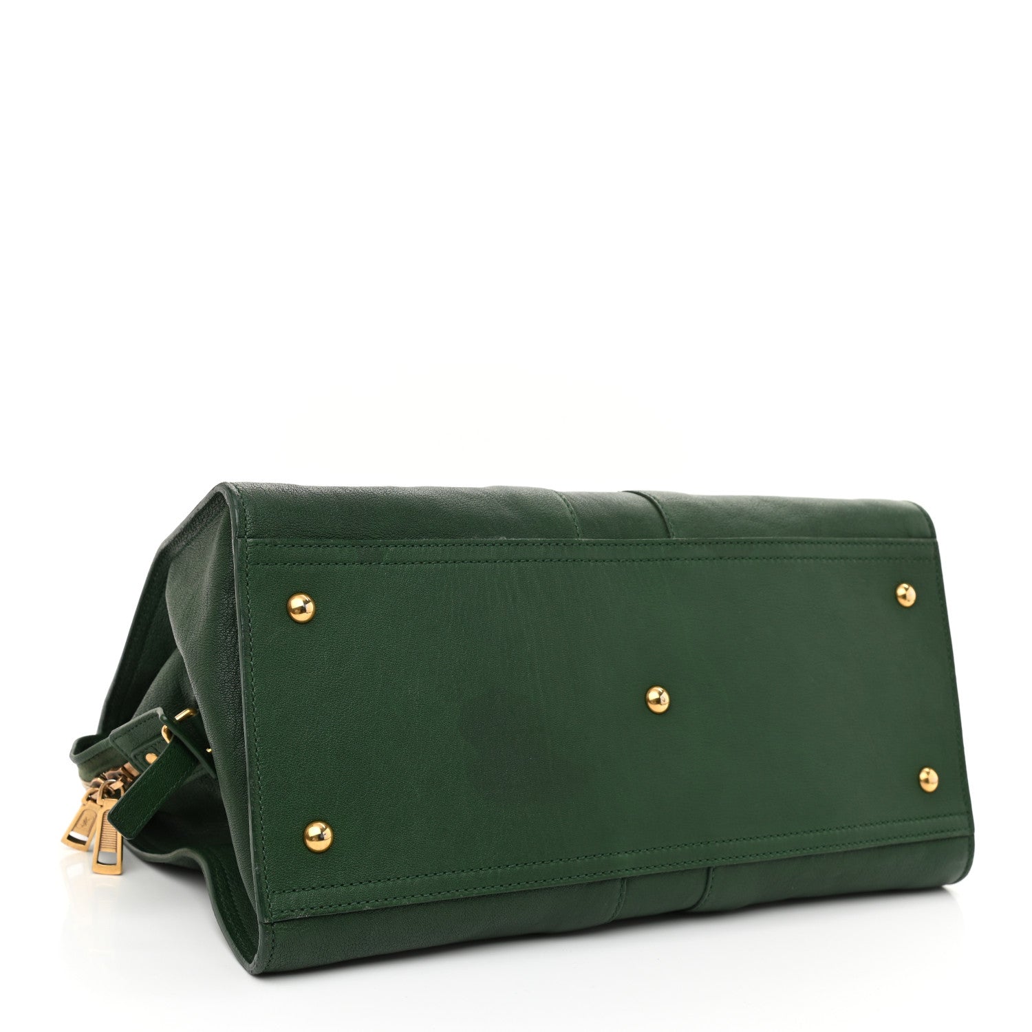 Saint Laurent Sheepskin Medium Cabas ChYc Tartan Green 3 of 10