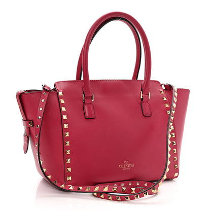 Valentino Garavani Vitello Small Rockstud Double Handle Tote Cyclamin 3 of 9