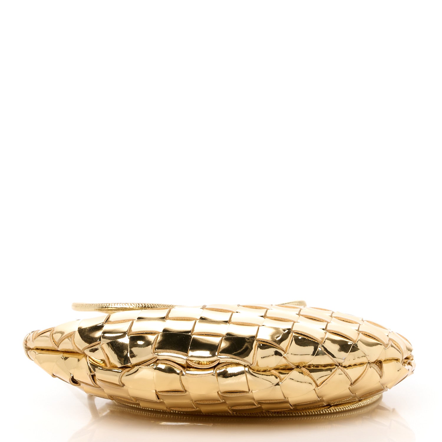 Bottega Veneta Mirror Laminated Nappa Intrecciato Mini Sardine Bag Gold 4 of 9