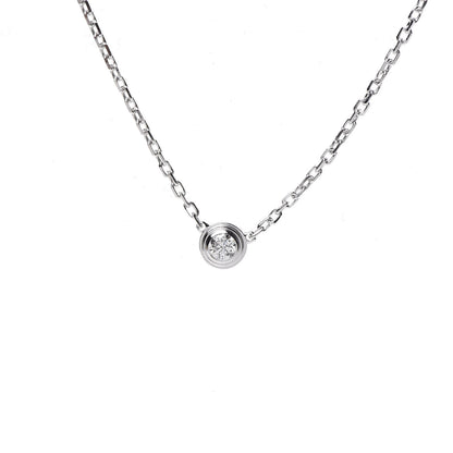Cartier 18K White Gold Diamond XS D'Amour Pendant Necklace 6 of 7