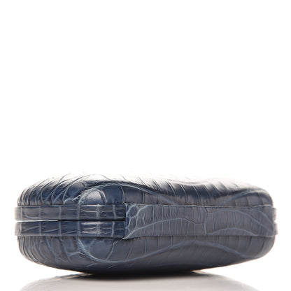 Bottega Veneta Crocodile Knot Clutch Blue 4 of 6