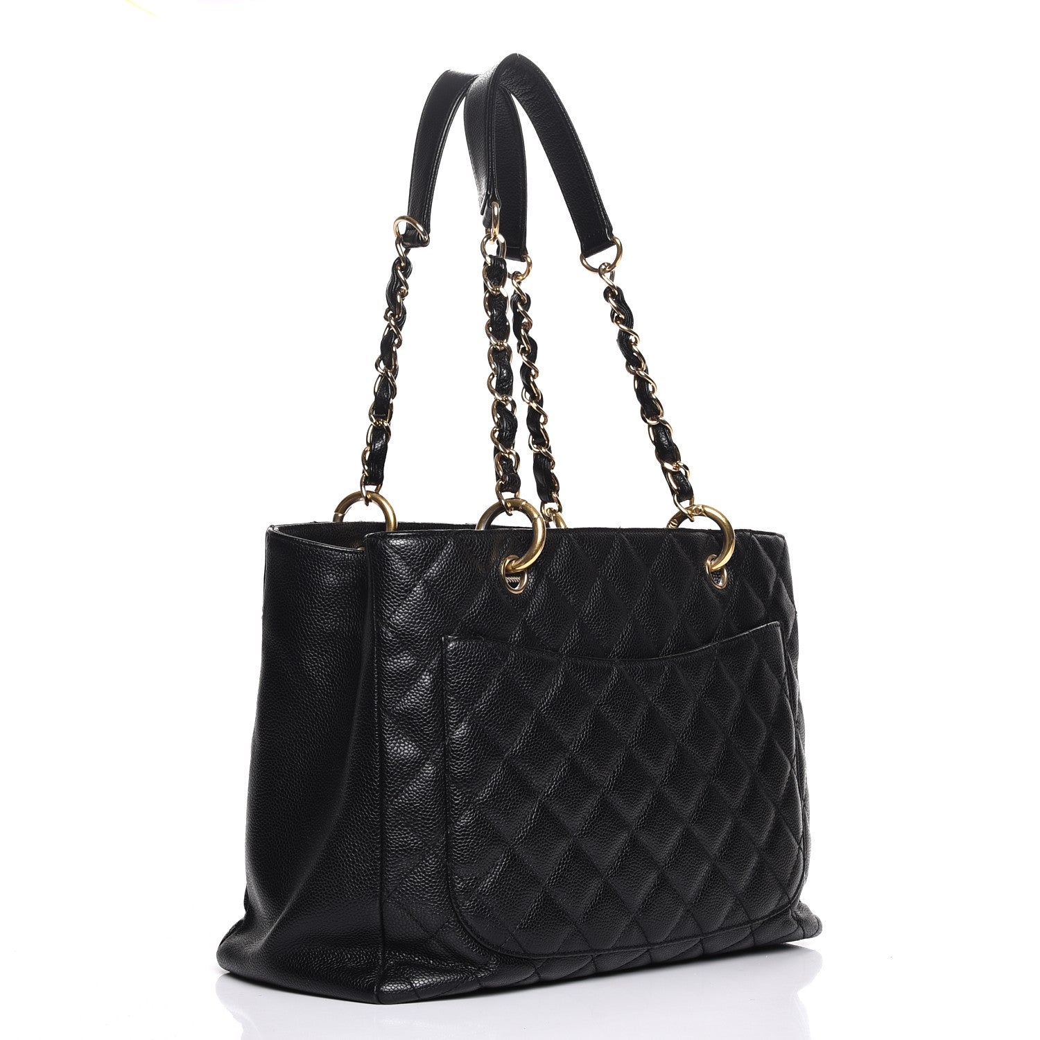 Chanel Caviar Quilted Grand Shopping Tote GST Black 3 of 9